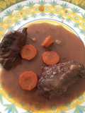 Joue de porc confites au vin rouge