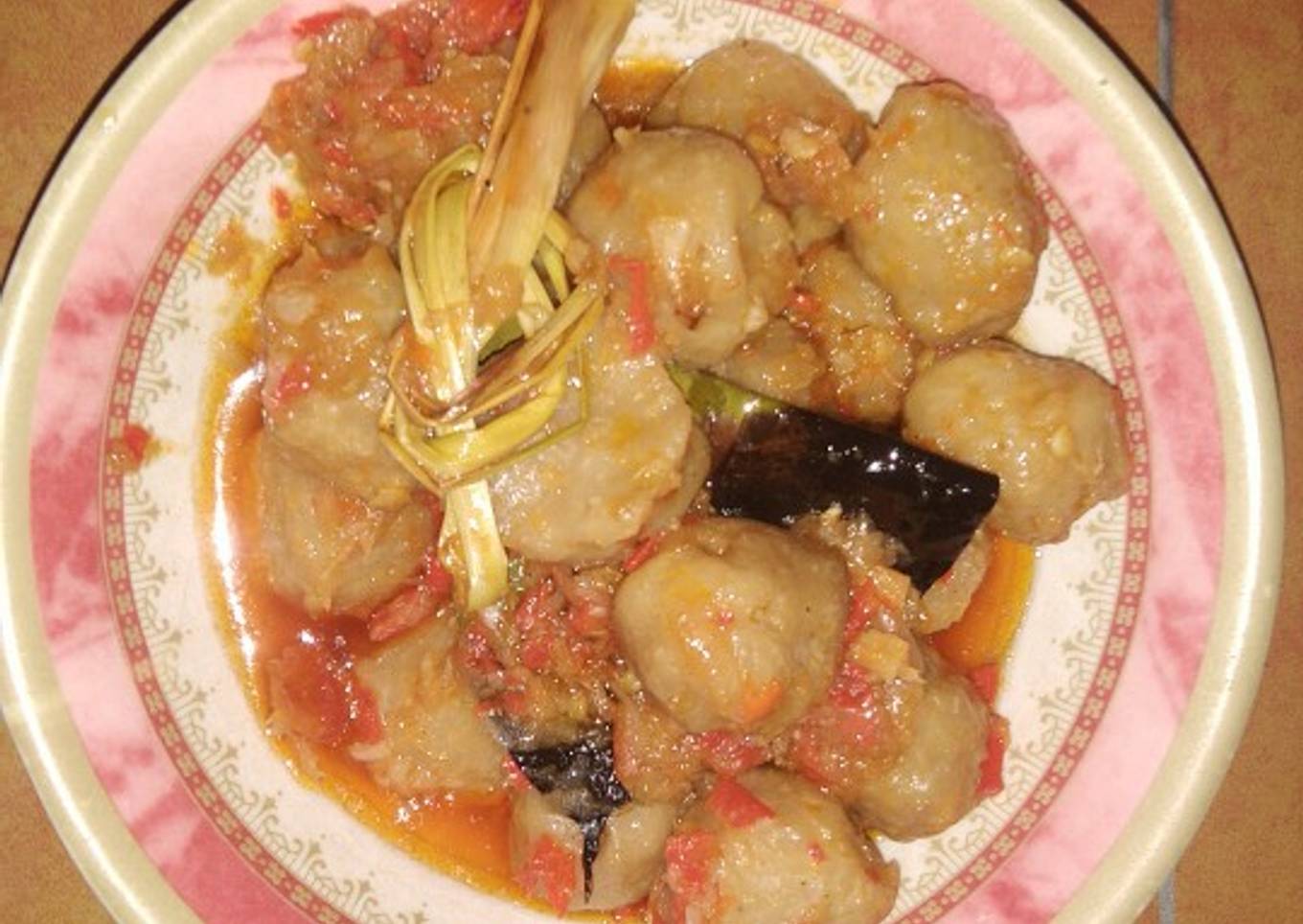 Bakso nyemek pedes (Non Msg)