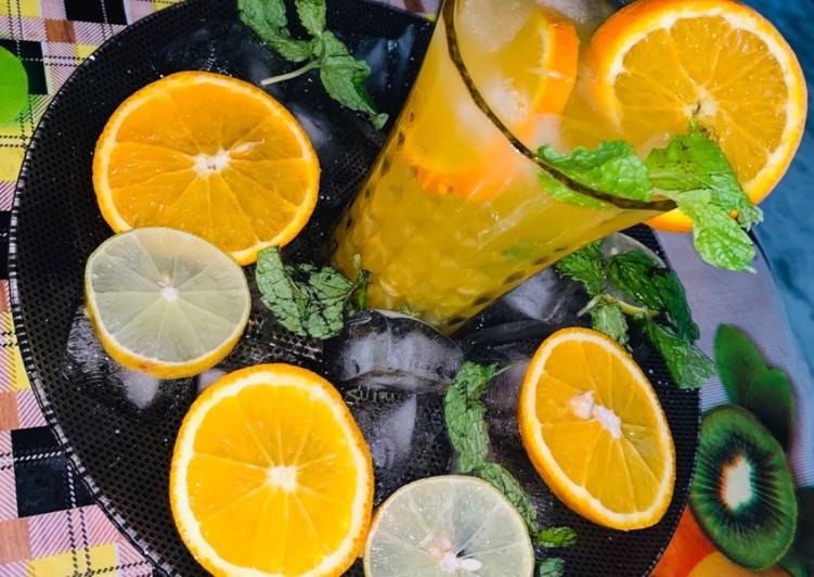 Simple Way to Prepare Quick Orange lemonade