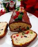 Pan dulce navideño con glaseado de chocolate