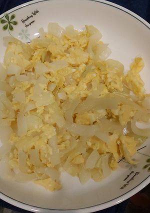 洋蔥炒蛋 的食譜成品照片