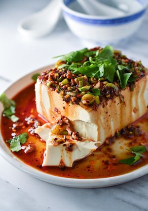 A picture of Cold Silken Tofu With Chilli Oil.