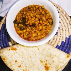 A picture of Daal Chaana Karahi Dhaba Style.