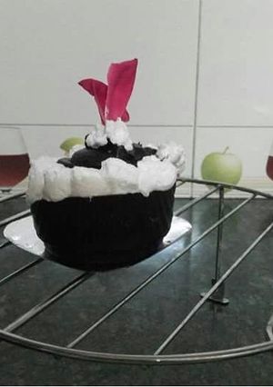 A picture of Chocolate Phirni with chocolate cup.