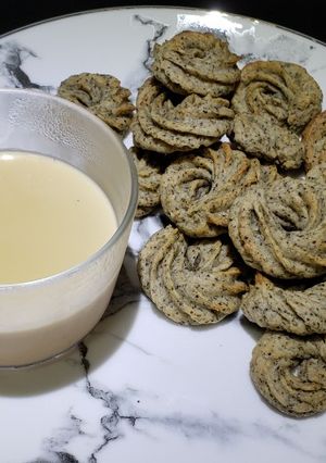 【伯爵系列】伯爵茶奶凍 x 伯爵茶曲奇餅 的食譜成品照片