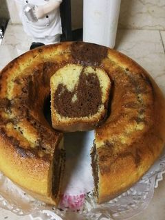 صورة لوصفة الكيكة الرخامية الإسفنجية