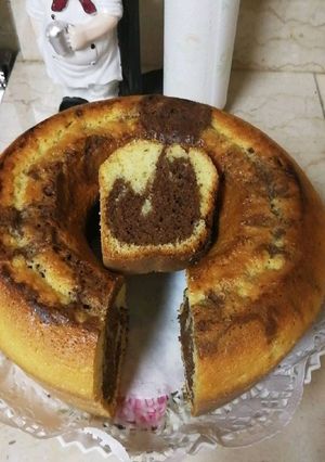 صورة لوصفة الكيكة الرخامية الإسفنجية