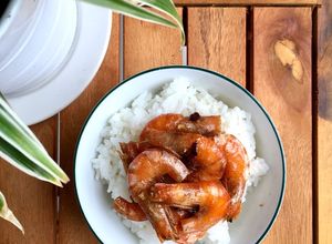 Hình của món Tôm đất rim.