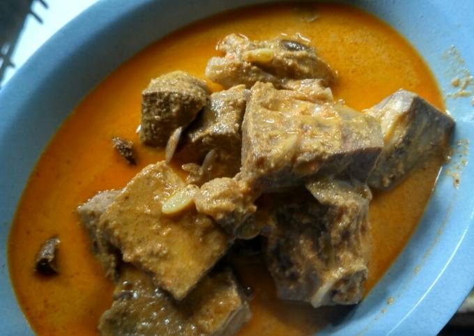 Ternyata begini lho! Resep membuat Gulai Jantung Hati Sapi Nangka yang enak