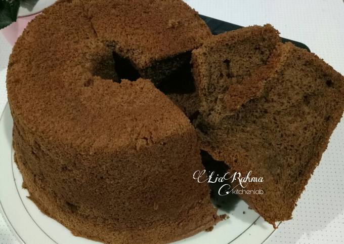 Choco coffee chiffon cake