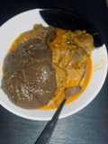 Amala with buka stew
