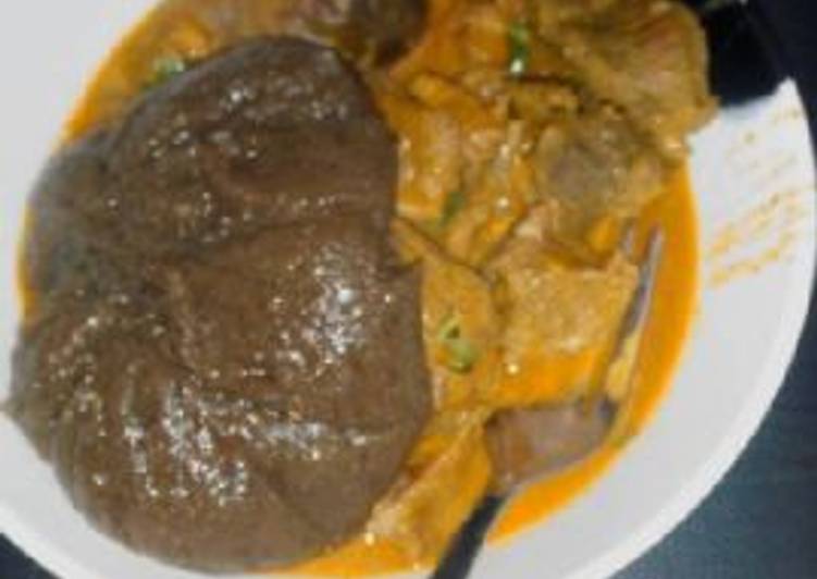 Amala with buka stew