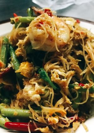 รูปของ หมี่ผัดกระเฉดกุ้ง #ทำขายรวย