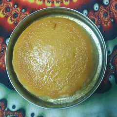 A picture of Rava caramel pudding.
