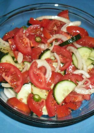 A picture of Cucumber chillies salad.