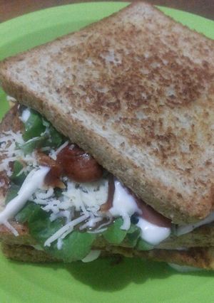 Foto resep Sandwich BBQ simple praktis tis tis