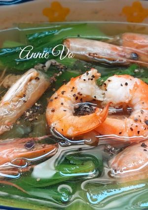 Hình của món Canh cải thìa nấu tôm.