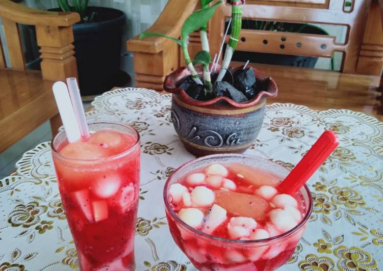 Resep Es Sirop Merah Timun Suri Anti Gagal