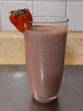 Smoothie de fresa con cocoa y chía