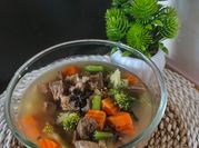Gambar sop daging sapi buncis
