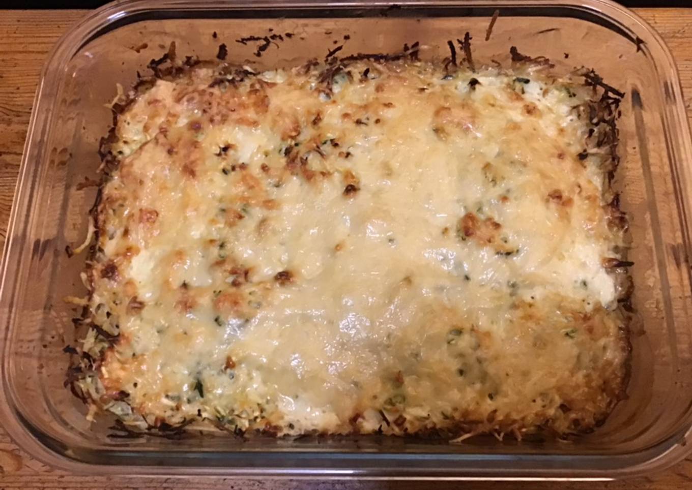 Gratin de légumes râpés (courgettes panais et navets) au fromage