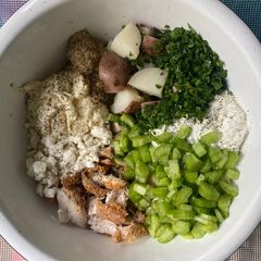 A picture of Patrick’s Leftover Fried Chicken Salad.