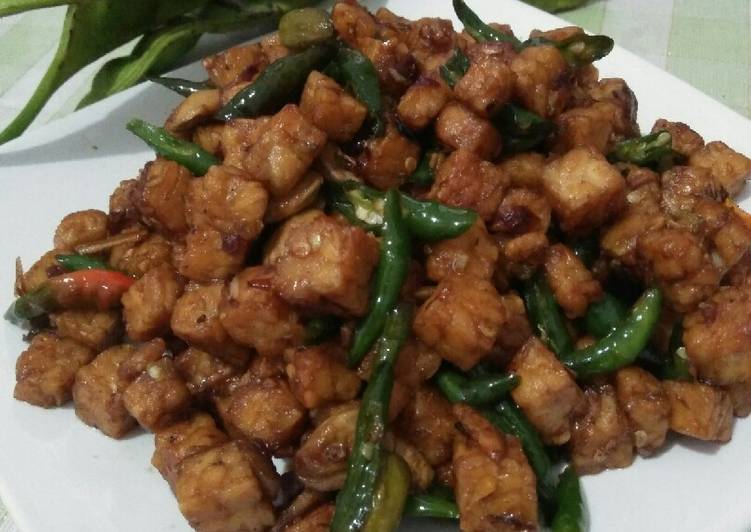 Resep Mudah Tempe pete lombok ijo Ala Restoran