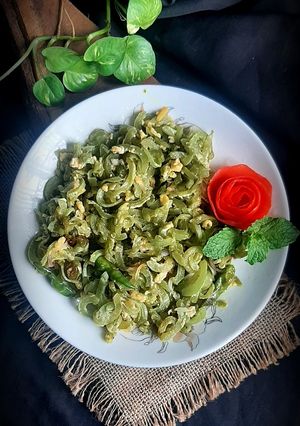 ডিম দিয়ে চিচিঙ্গা ভাজি। রেসিপির প্রধান ছবি
