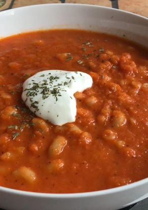 A picture of Caramelized Tomato Soup.