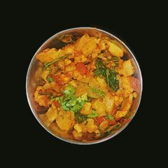 A picture of Kohlrabi Cauliflower Subji.