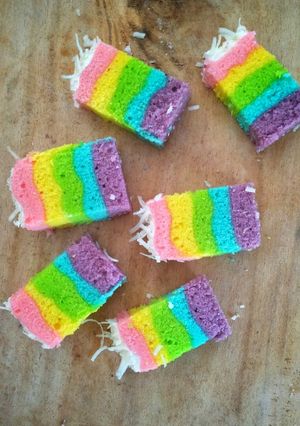 Foto resep Rainbow cake kukus ny.liem