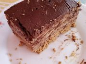Una foto de tarta con mantequilla de mani