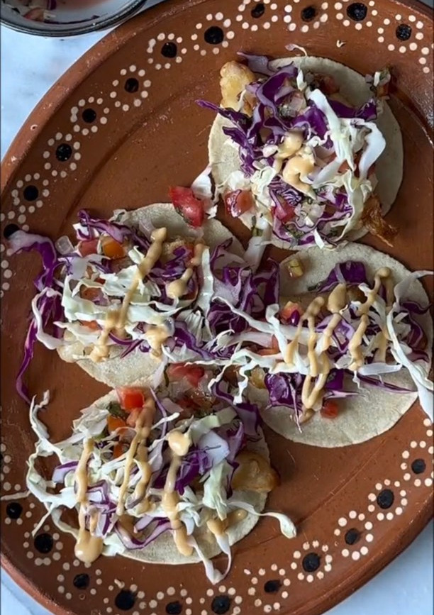 Una foto de Tacos de pescado estilo Baja en freidora de aire