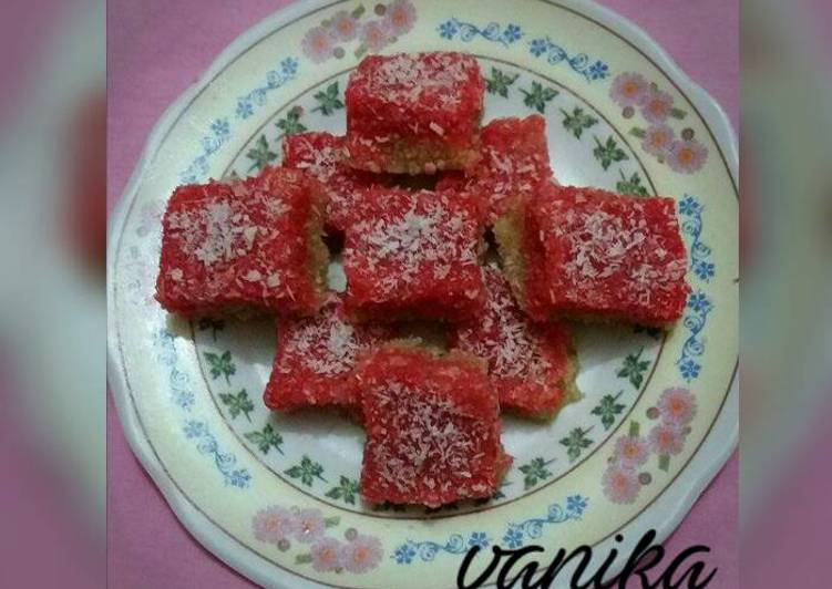 Two colour coconut barfi