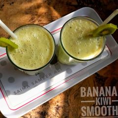 A picture of Banana kiwi smoothie.