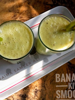 A picture of Banana kiwi smoothie.