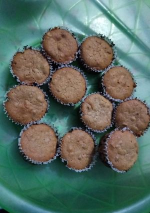 Una foto de Muffins de nuez y plátano