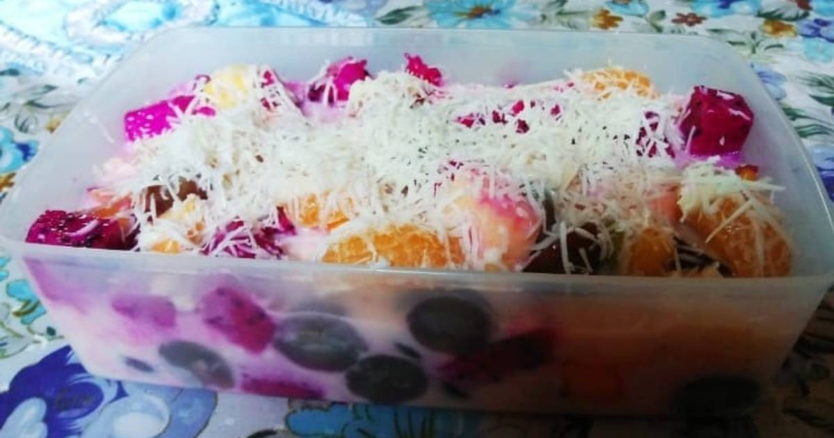 Resep Salad Buah Segar Yogurt Susu Mayo Keju Oleh Nanda Asharia Cookpad