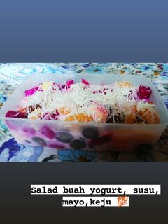 Foto resep Salad Buah Segar (yogurt, susu, mayo, keju)