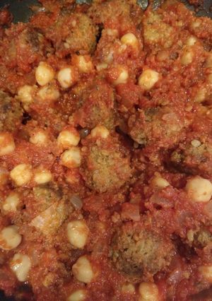 Una foto de Albóndigas vegetales con garbanzos