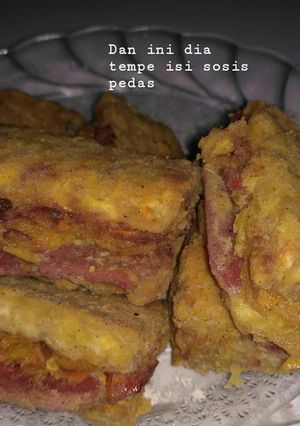 Foto resep Tempe isi sosis pedas