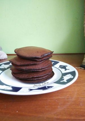 Foto resep Pancake Cokelat Simple, anti gagal