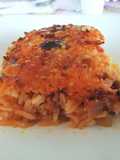 Riso al Forno con Provola Dolce, Melanzane, Salsiccia e Cipolla di Tropea