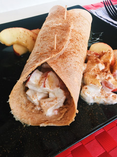 Una foto de Fajita de Harina de avena y manzana