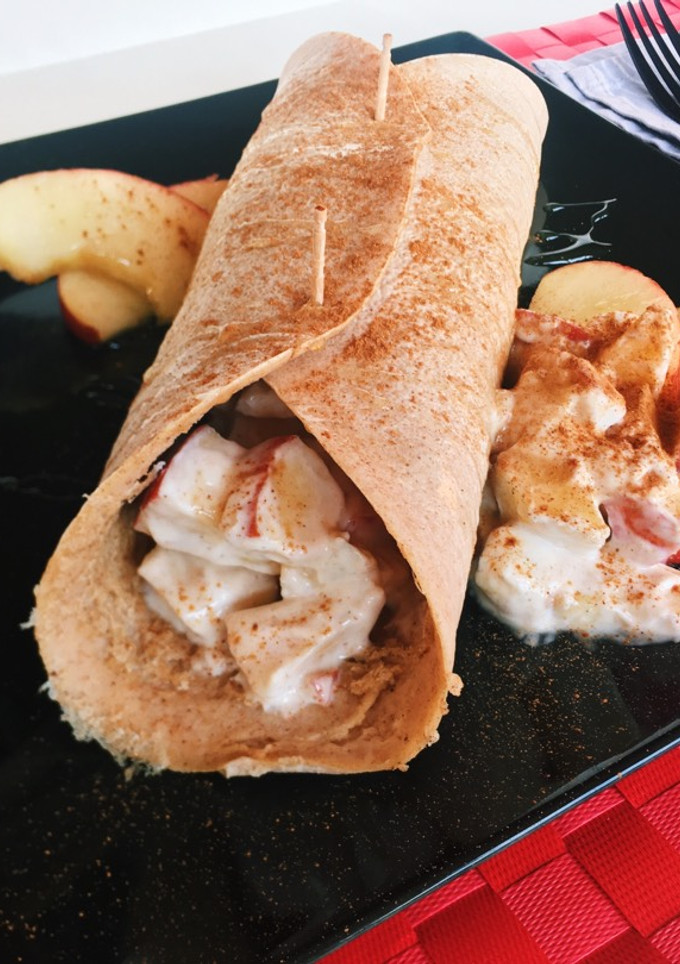Una foto de Fajita de Harina de avena y manzana