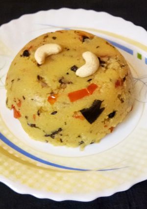 A picture of Rava/sooji  upma.