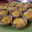 Canastitas integrales de cebolla caramelizada, choclo y queso