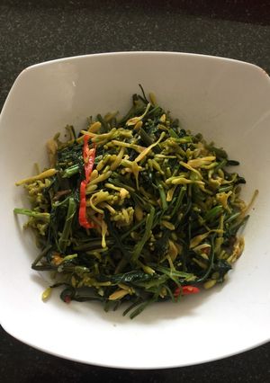 Foto resep Kangkung tumis bunga pepaya