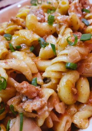 A picture of Qeema masala Pasta.