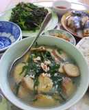 Canh chuối xanh nấu tôm